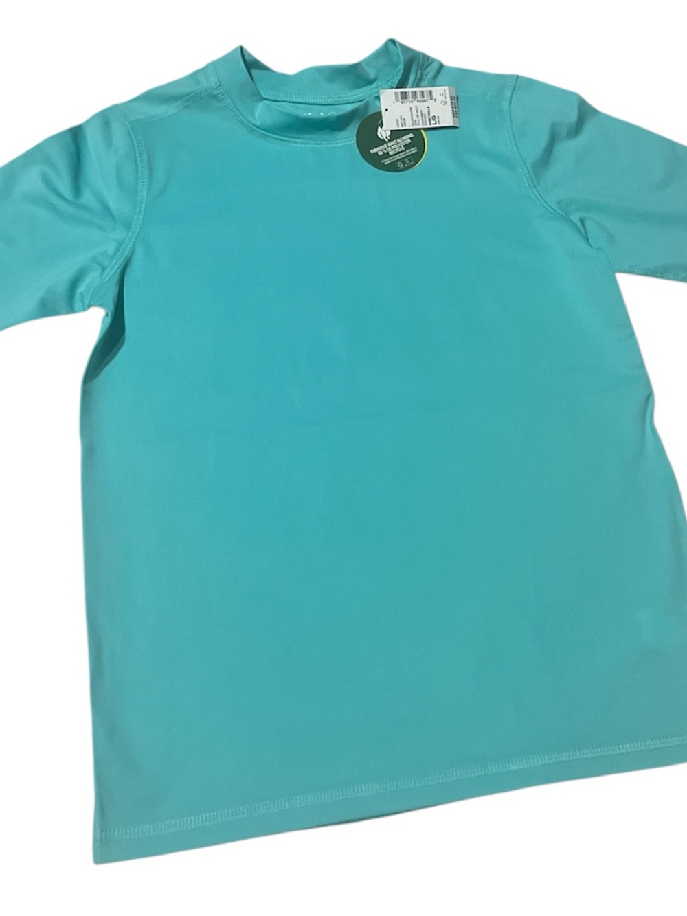 New Kids Aqua Short Sleeve Rash Guard Top- Size L 10/12